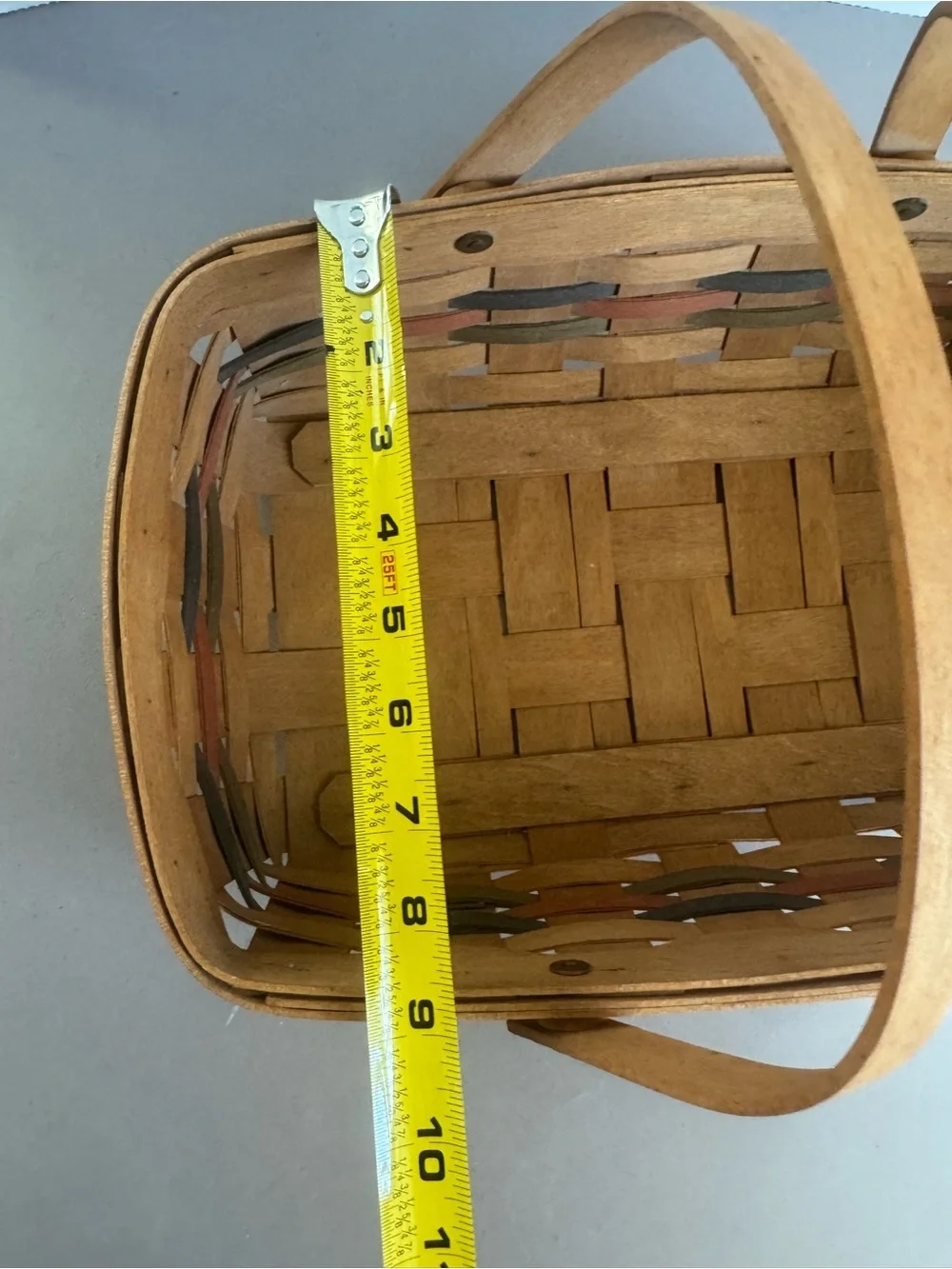 Longaberger Rectangular Woven Basket in Brown and Tan